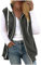 Damen Plüsch Weste Teddy Fleece Jacke Ärmellos Tasche Warme Weste Übergangsweste Fleece Jacke Outdoor Activity Jacke Herbst Winter Jacke mit Taschen Reißverschluss Weste 2XL 42 01-Dark Gray