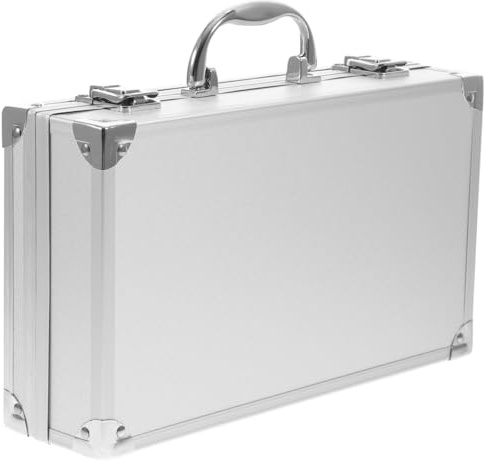 Homoyoyo Maletín De Aluminio Para Herramientas Caja De Almacenamiento Multipropósito Con Revestimiento De Espuma Mango Portátil 11.81X6.69X3.14 Pulgadas Para Oficina Hogar Y Viajes
