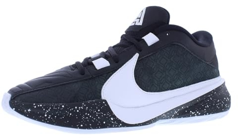 Nike Herren Zoom Freak 5 Basketballschuh, Black/White-Pure Platinum, 45.5 EU