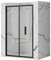 Rea Porte de douche pliante Rapid Fold 100 Verre de sécurité trempé transparent 4 mm (Noir)