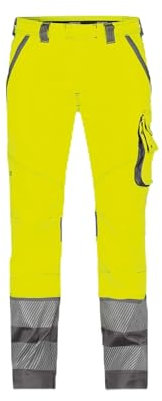 DASSY® Minnesota Stretch-Warnschutzbundhose - Größe 56 - NEONGELB/ZEMENTGRAU