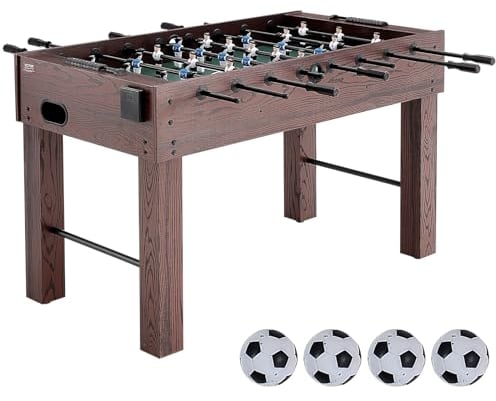 VEVOR Foosball Table - 55 Standard Size, Indoor Full Size for Home & Game Room - Soccer Set with 4 Balls & 2 Cup Holders