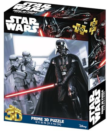 PRIME 3D | Star Wars Classic - Darth Vadar | 3D Lenticular Jigsaw Puzzle | 46cm x 31cm - 300 pcs | Games & Puzzles | Ages 6+