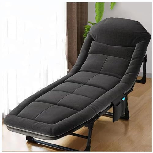 ZTGL B,200x64cm, Campingbett Tragbares, Liege klappbar, Feldbett mit Matratze, Klappbett, Gästebett, Feldbett, Klappbarer Sonnenliege, Klappbar Feldbett, Gartenliege Klappbar