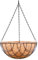 Salyeeluly Blumenampel Kokos | Hängend Blumenampel | Hanging Basket Mit Metallgestell | runder hängender Blumentopf | Pflanzkorb Hängetopf Pflanzen für drinnen und draußen, Garten