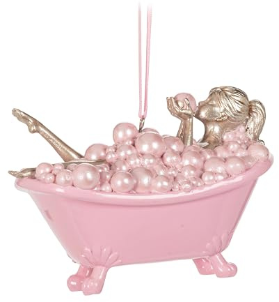 Abbott Collection Lady in Bathtub Ornament, Pink (4.5 L)