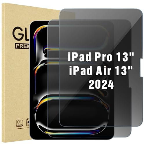 ProCase Pellicola Privacy iPad Pro 13 Pollici (M4) 2024 [A2925 A2926 A3007], Vetro Temperato Privacy iPad Pro 13” 7 Generazione- 2 Pezzi