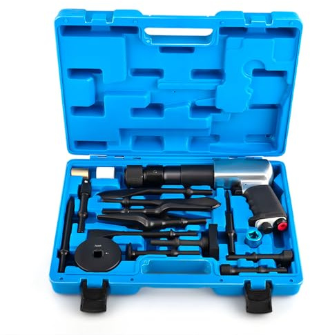 maXpeedingrods Air Hammer Chisel Kit, Multi-functional Pneumatic Hammer Set, 2100 BPM Air Hammer Punch Set 10CM Stroke, 19 PCS