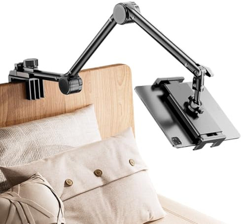 Tablet Halterung Bett, Langarm Tablet Halter Bett 360° Drehbar Lazy Handyhalter Ständer, iPad Halterung Verstellbarer Tablet-Ständer für Bed für iPad/iPhone/Switch/Kindle für 4 bis 10.7 Zoll Geräte
