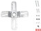 Drehbare Deckenleuchte Montagewinkel Set, Deckenleuchte Platte aus Stahl, Crossbar Hardware Beleuchtung Befestigung Halterung