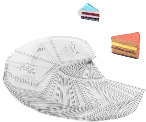 100PCS Cake Collar Strips Chocolate Transparent Mousse Surrounding Edge Wrapping Tray Decorative Wrapping Around Edges for Home Bakery and Cafe (11x8x8cm triangle)