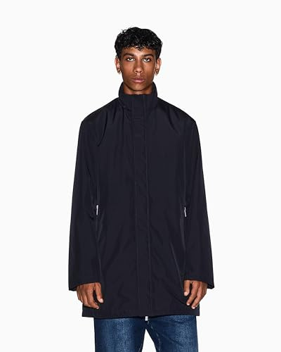 Armani Exchange Herren Essential, Covered Closure Down Side Logo Patch Trenchcoat