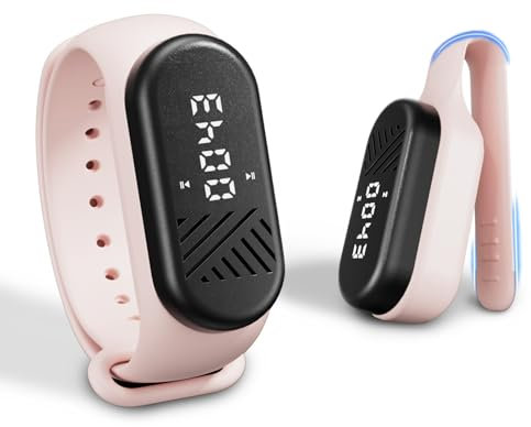 OHLPRO Tragbare Bluetooth Lautsprecher Klein, Clip-On Speaker Mini Lautsprecher Zwei Tragevarianten, kabellos mit Bass HD-Sound, IPX5 Wasserdicht, Ideal für Travel, Sport und Outdoor, Rosa