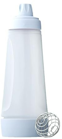 Swtgaah Hand Mixing Bottle Polypropylene 28 x 10 x 10 cm Ideal as a Shake Bottle for Pancakes and Baking Dough Bottle with Pouring Spout Hand Mixing Bottle for Pancake Dough