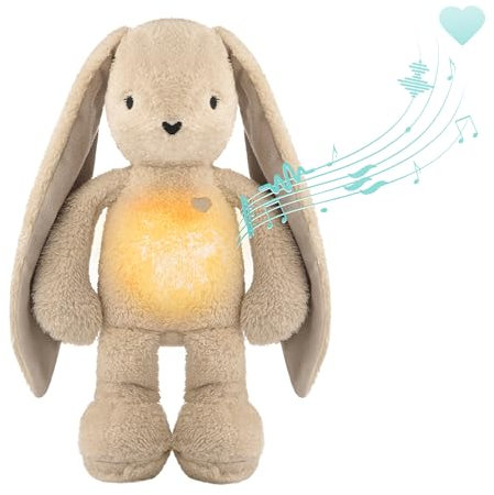 MyHummy Beruhigendes Kaninchen, Geräusche und Melodien, Nachtlicht, 2 Farben, Beige
