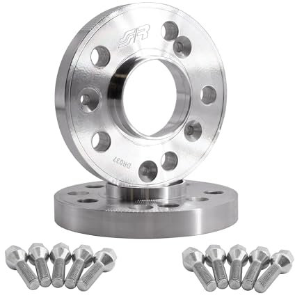 Simoni Racing DR037/B28 Kit 2 distanziali 20 mm 5x112 mozzo 66,6 con bulloni Chiave 17 14X1.5 l.60mm