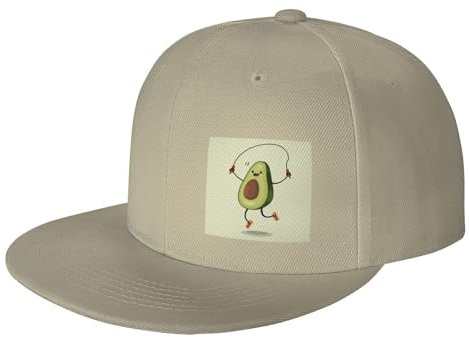 WSHFFILO Avocado Rope Skipping Printed Baseball Cap Sports Cap Sun hat Natural