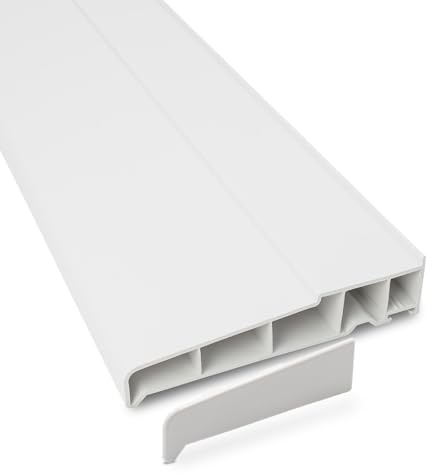150mm uPVC Window & Door Sill (with End Caps) - White/White, 2.5m