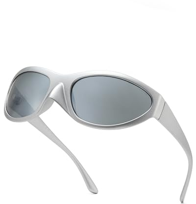 SHEEN KELLY Vintage Wrap Around Sunglasses For Man Black Polarized Sports Eyeglasses Silver Mirrored Outdoor Rider Glasses
