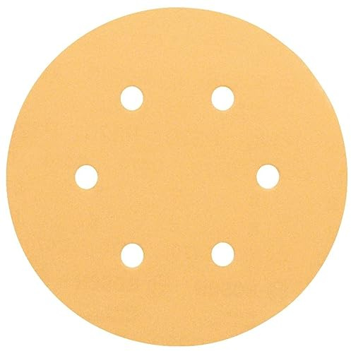 Bosch Professional 5 Stück Schleifblatt C470 Best for Wood+Paint (Holz und Farbe, Ø 150 mm, Korn 180), 2608605090, Rot