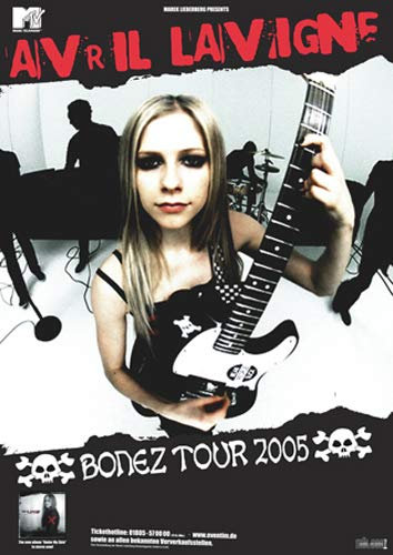 Avril Lavigne - Bonez, 2005 » Konzertplakat/Premium Poster | Live Konzert Veranstaltung | DIN A1 «