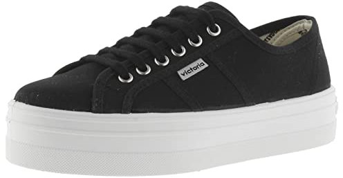 victoria Basket Barcelona Lona & Plataforma 109200 para Mujer Negro 37