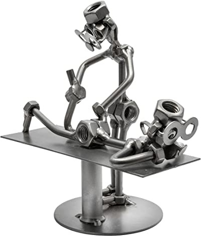 STEEMO Schraubenmännchen Physiotherapie Geschenk Metall-Kunst Deko 10x17x16 cm