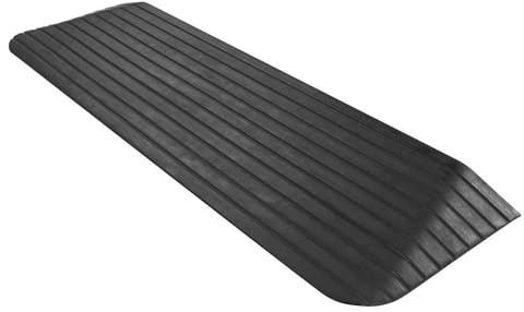 Silver Spring Solid Rubber Threshold Ramp 1-1/2 Rise 1,500 lb. Capacity for Wheelchairs and Power Scooters Indoor Outdoor Use