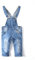 KIDSCOOL SPACE Salopette di Jeans da Bambina,Pantaloni Slim Carini in Denim Srappato da Bambino,Azzurro,6-7 Anni