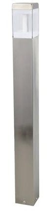 Outdoor Lights 'Baily' (Modern) in Silver Made of Stainless Steel (1 Light Source,) from Lindby | Garden Light, Path Light, Bollard Light, Path lamp, Pillar Light