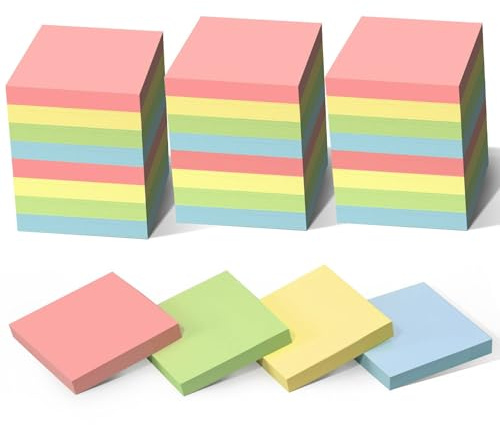 2800 Sheets Sticky Notes 3x3 in, 28 Pads, 100 Sheets/Pad, 4 Soft Colors