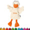 Sterntaler Handpuppe Gans Ente mit Namen Bestickt, Kasperlepuppe, Kasperletheater
