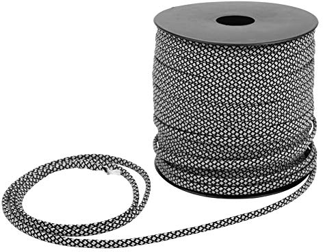 MAGT Reepschnur Core Paracord, 50M 4MM Dickes 7 Core Paracord Rescue Bindezelt Lanyard Campingseil für das Weben von Armbändern im Freien(Grau)