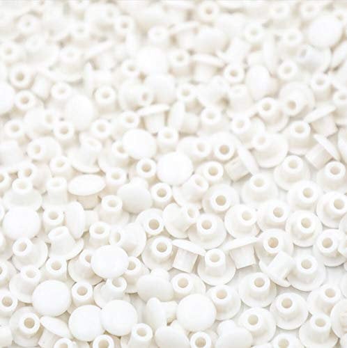 250x Drill Hole Cover Caps M5 Push-In Type Hole Drilling Cover Plugs Blanking End Caps 5mm White