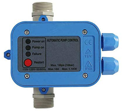 OUKANING IP65 10Bar Selbstansaugend Wasserpumpe Automatisch Pumpe Druckschalter Regler für Hauswasserwerk Brunnenpumpe