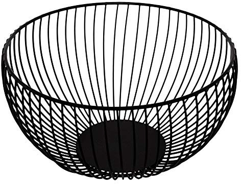 SPRINGOS Obstkorb aus Metall Obstschale Ø 19 cm Metallschale Drahtkorb Runde Brötchenschale