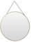 Meinposten Spiegel rund Wandspiegel Schminkspiegel runder Dekospiegel Metall Gold Ø 30 cm