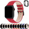 Fullmosa Kompatibel mit Apple Watch Armband 41mm 40mm 38mm,Echtes Leder Ersatzarmbänder Damen Herren,Original Vintage Wechselband iwatch Series 9/8/7/6/5/4/3/2/1 SE/SE2,Rot+Rauchgraue Schnalle