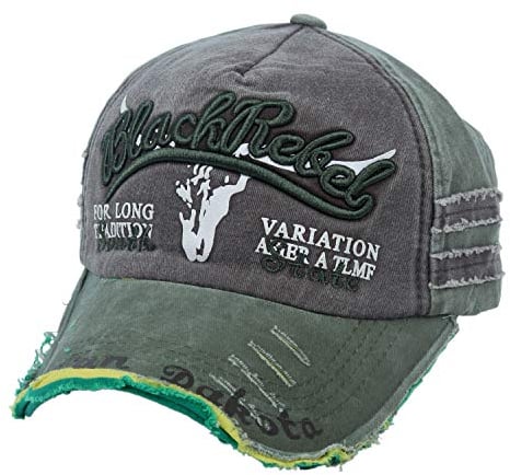 dimo accessoires Cap - Baseball Cap Vintage Rock Rebel (260) (Oliv)