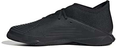 adidas Soccer Predator Edge.3 Indoor (Little Kid/Big Kid), Core Black/White/Vivid Red, 4.5 UK