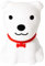 InnioGIO GIOdog, Nachtlicht als Hund aus Silikon für Kinder, Aufladbar per Micro-USB, Deko für Baby- & Kleinkinderzimmer, Einschlafhilfe für Kids, LED Lampe in Tierform White