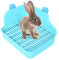iFCOW Bac à litière pour lapin, bac à litière d'angle pour lapin, bac à litière pour petit animal toilette entraîneur de pot pour lapin chinchilla cochon d'Inde utilisation en cage 28 x 22 x 15 cm