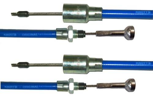 FKAnhängerteile 2 Stück - Knott Bremsseil - Schnellmontage - 980207.16 - HL 1430 mm - GL 1620 mm - Nirosta