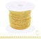 CYIOU Gliederkette Gold 9 Meter Lang Ketten Basteln DIY Schmuckherstellung zubehör Edelstahl Gliederkette Meterware für Halskette Basteln Chmuck Herstellung (Golden,3 * 4MM)