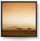 BilderKing Wandbild Afrika Savanne - 50cm x 50cm Leinwand auf 2cm Keilrahmen mit Schattenfugenrahmen schwarz