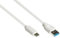 Good Connections USB 3.2 Gen.2 Kabel - 10GBit/s / 3A - Stecker A an USB-C™ Stecker - hochwertiger KUPFERLEITER - weiß - 0,5m / 50 cm