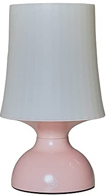 MiniSun | Wireless LED Pink Touch Table Lamp with a White Tapered Shade | Table Lamps, Home Décor & Improvement Essential