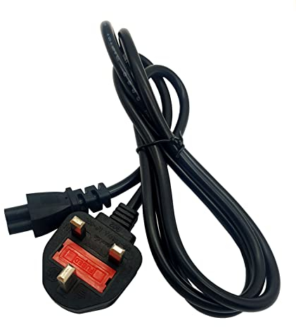 Halokny Connection Power Supply Adapter Cord Mains Cable for monitors, computers, televisions, printers and projectors, machine code, rice cooker and more. - Black (1.5m)