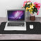 Small Desk Mat Felt, Pad Office Desk Laptop Mat Anti Dustproof Mousepad Static Computer PC Pads Light Gray 68x33cm Polyester Table Mouse (Dark Gray)