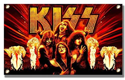 MOOR Berühmte Band-Banner Mitglieder Rock and Roll Music Flagge Outdoor 9 x 150 m / HD-Druck / Vibrat Farbe / 150D Polyester